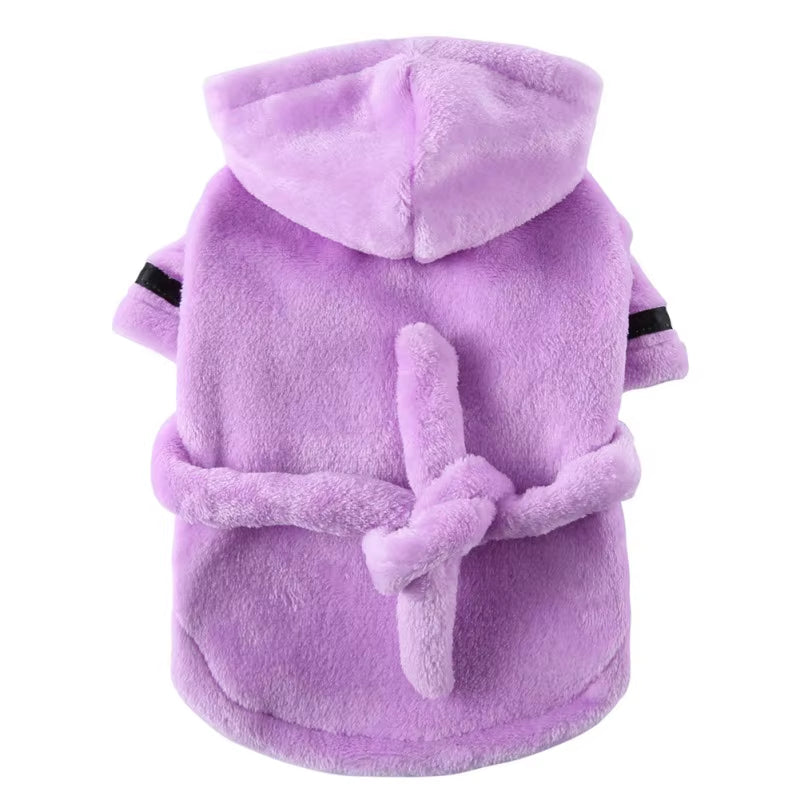 PawDry Hooded Bathrobe β Ultra-Absorbent Towel Pajama for Clean, Comfy Dogs
